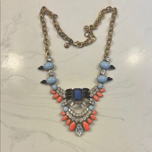 Elegant Gold and Coral Statement Necklace